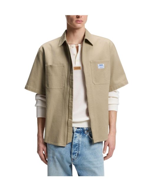 Boss Natural Solid Overshirt for men
