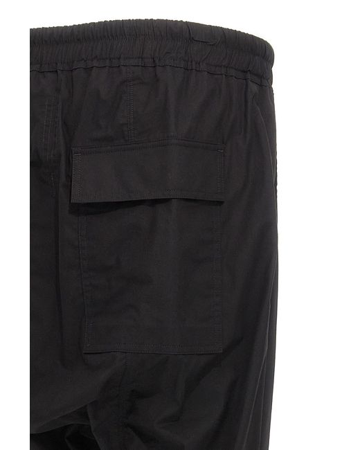 Rick Owens Black Drawstring Long Pants for men