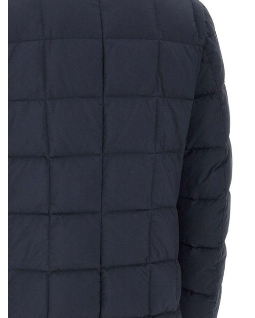 Fay Blue Quilted Double-Zip Jacket for men