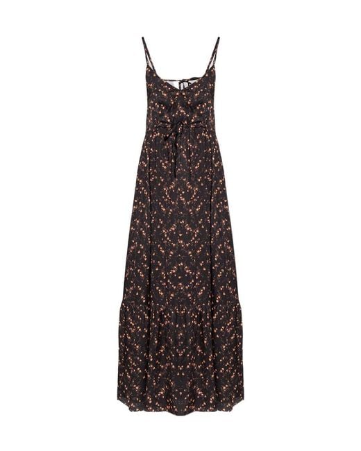 A.P.C. Purple Floral-Print Midi Dress