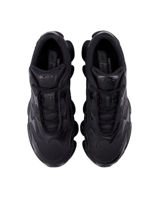 New Balance Black Logo Patch Lace-Up Sneakers for men