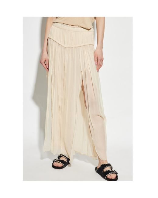 Isabel Marant Natural Rolande Georgette Maxi Skirt