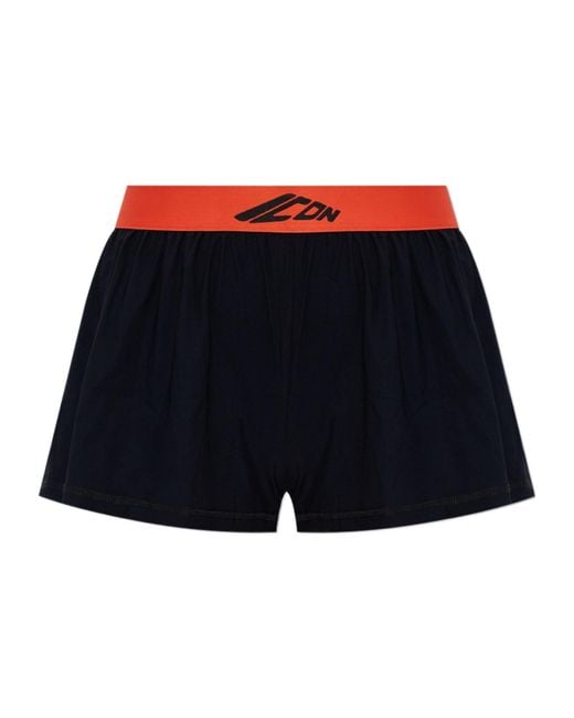 DSquared² Blue Icon-Embellished Shorts