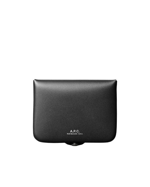 A.P.C. Gray Josh Coin Purse for men