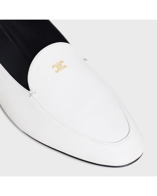 Céline White Aura Loafer