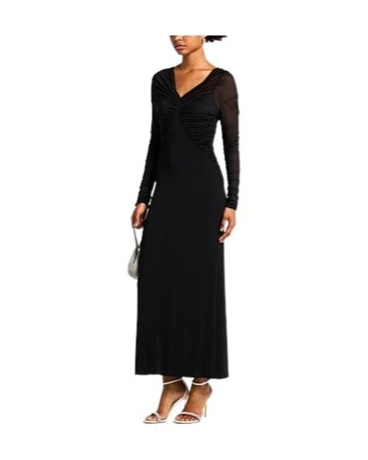 Max Mara Black Fitted Long-Sleeved Dress
