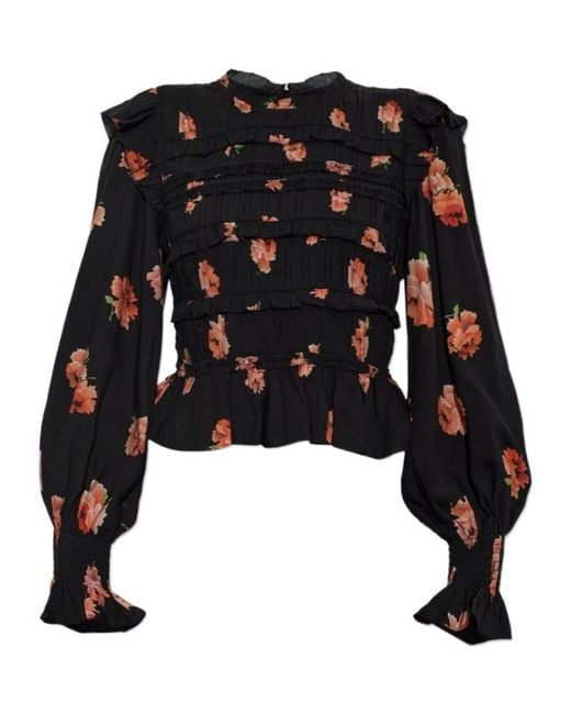 AllSaints Black Long-Sleeved Top