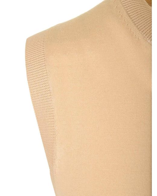 Chloé Natural Chloé Sleeveless Knitted Top