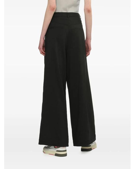 Low Classic Black Wide-Leg Trousers