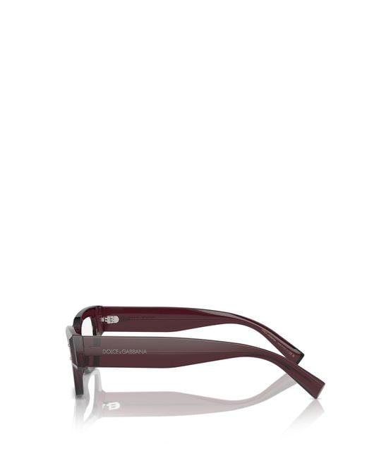Dolce & Gabbana White Eyewear Rectangular Frame Glasses