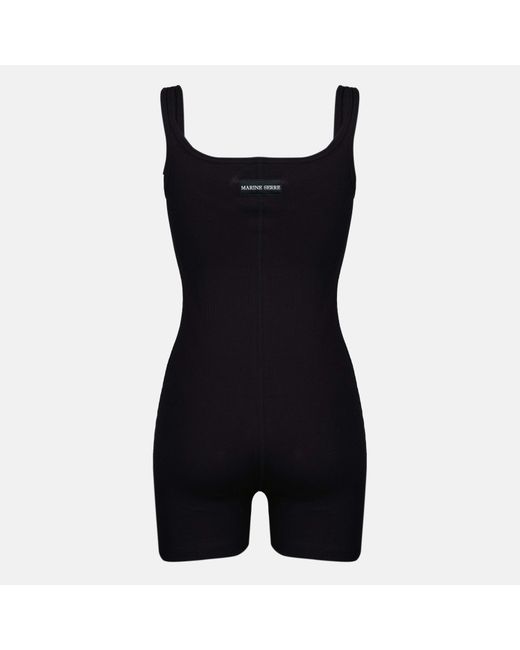MARINE SERRE Black Combinaison En Coton Noir