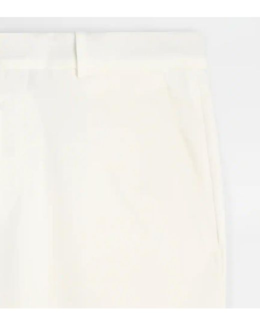 Tod's White Straight-Leg Chinos for men