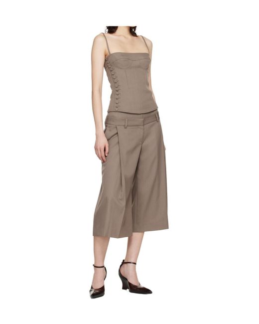 KNWLS Brown Jett Corset Top
