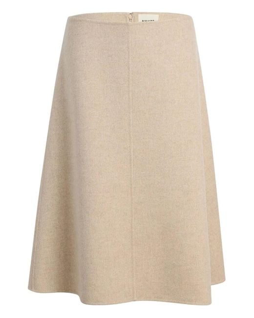 Khaite Natural Renta A-Line Skirt