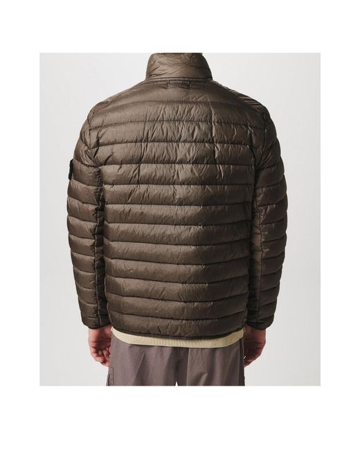 Stone Island Brown Lightweight Down Jacket for men
