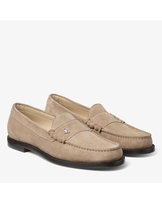 Jimmy Choo Brown Ethan Jc Emblem Loafers for men