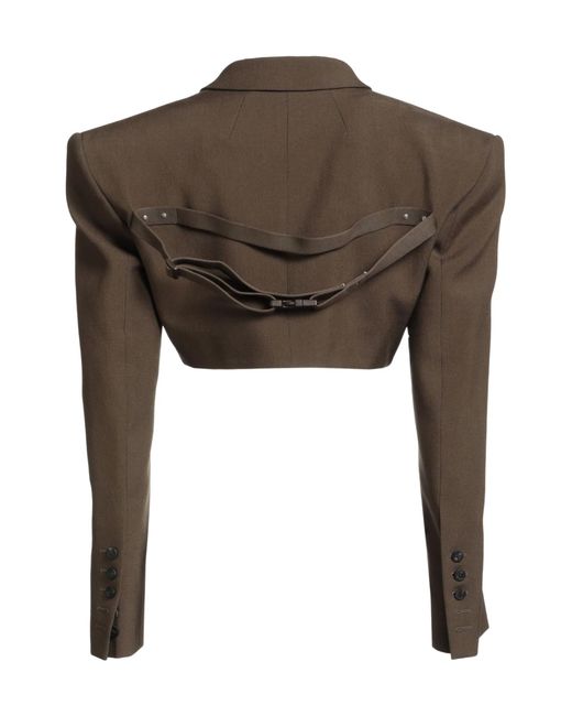 Rick Owens Green Plain Colour Jacket