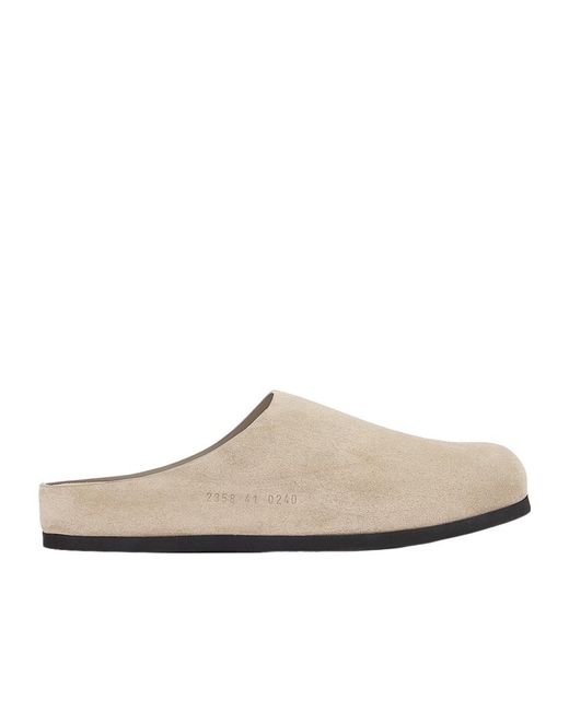 Common Projects White Slip-On Suede Clogs for men