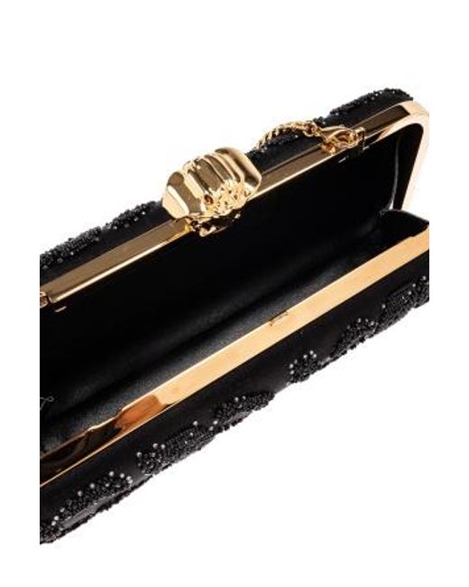 Versace Black Embellished Clutch Bag