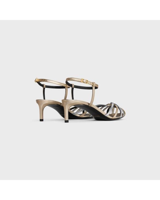Céline Metallic Triomphe Sandal