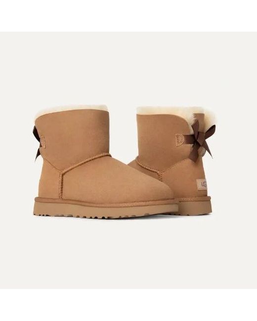 Ugg Brown Logo Ankle Boots