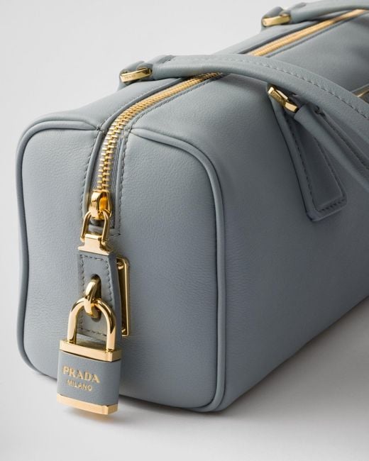 Prada Gray Zipped Medium Tote Bag