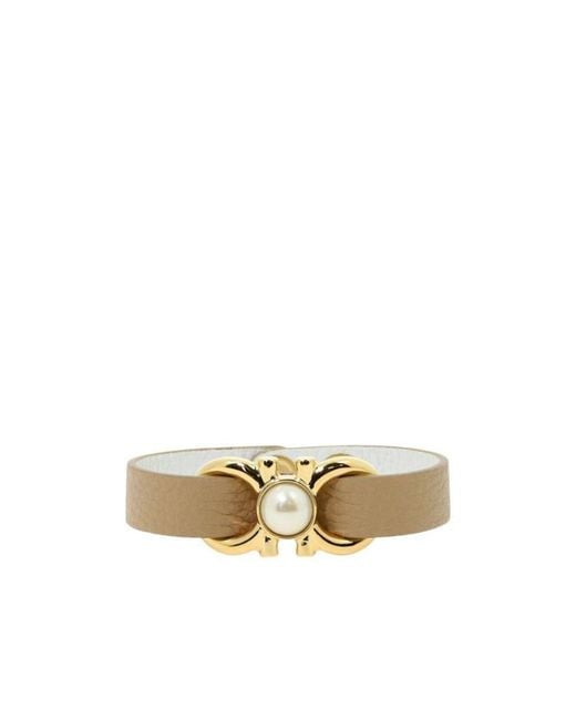Ferragamo Metallic Leather Bracelet
