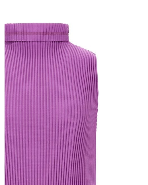 Homme Plissé Issey Miyake Purple Color Pleats 1 Top for men