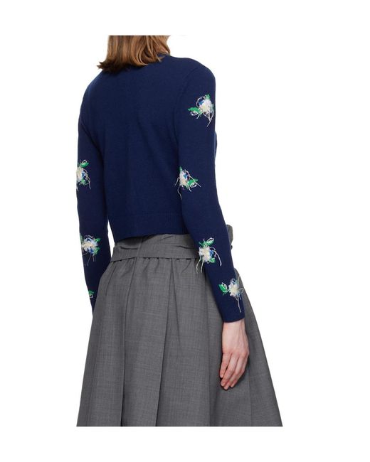 ShuShu/Tong Blue Long-Sleeved Cardigan