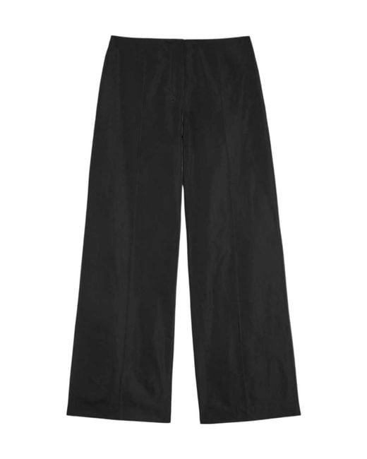 Jil Sander Black Tailored Wide Leg Trousers