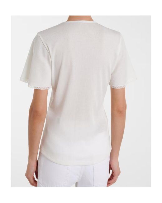 Dorothee Schumacher White Pure Sleekness Ribbed-Knit Cotton Top