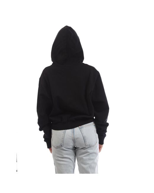 Off-White c/o Virgil Abloh Black Off Stamp Cropped Hoodie