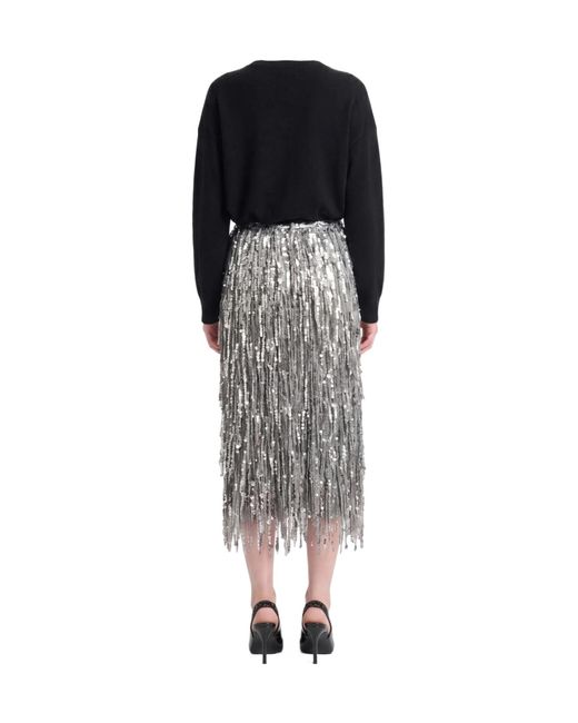Rag & Bone Metallic Sequined Tulle Midi Skirt