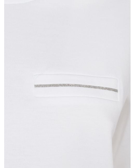 Peserico White Short-Sleeved Crewneck T-Shirt