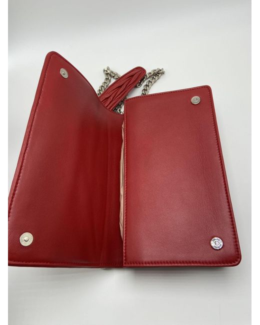 Miu Miu Red Flap Shoulder Bag