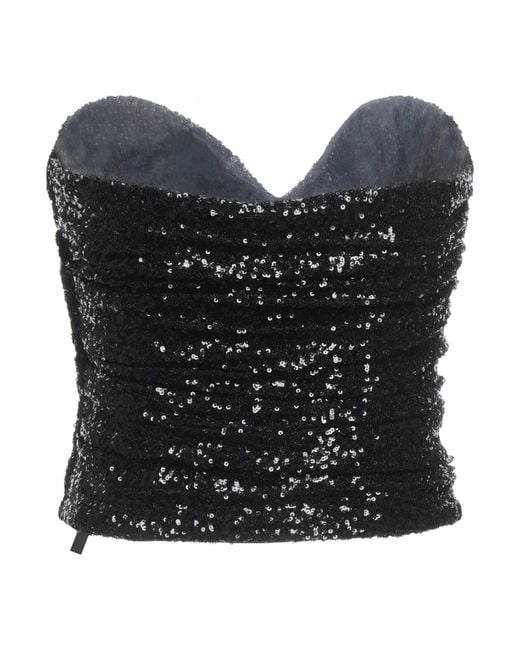 Saint Laurent Black Sleeveless Tulle Top