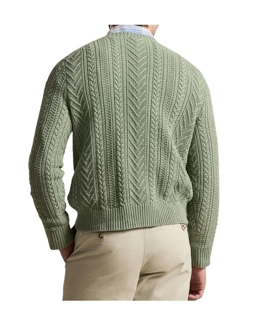 Polo Ralph Lauren Green Long-Sleeve Knit Top for men