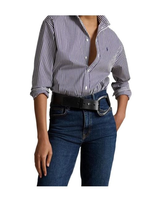 Polo Ralph Lauren Purple Striped Cotton Shirt