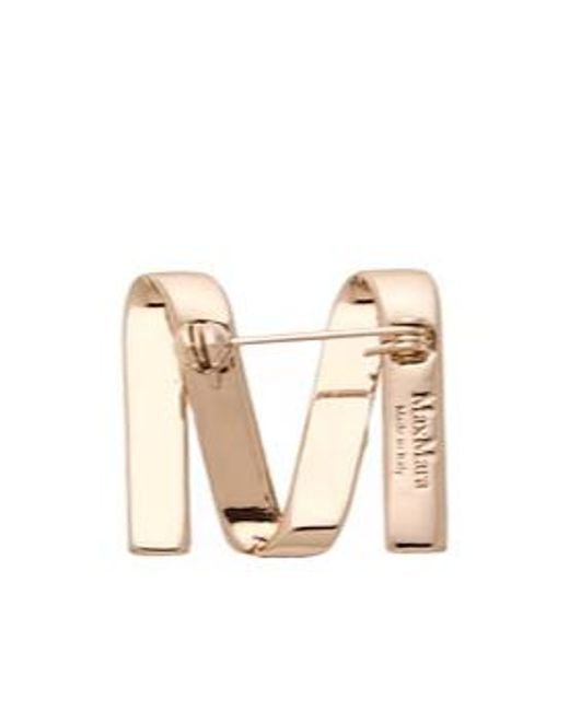 Max Mara White Metal Brooch