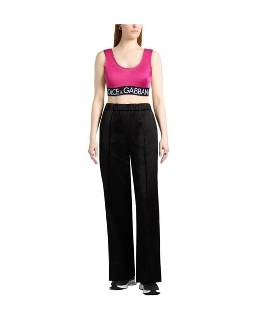 Dolce & Gabbana Pink Solid Color Tops