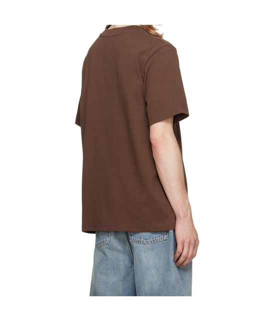 Casablanca Brown Appliqué T-Shirt for men