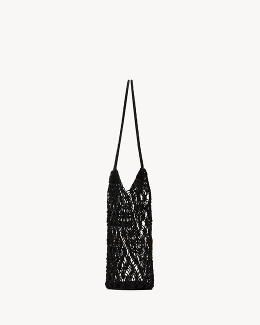 Saint Laurent Black Cassandre Logo Plaque Large Tote Bag