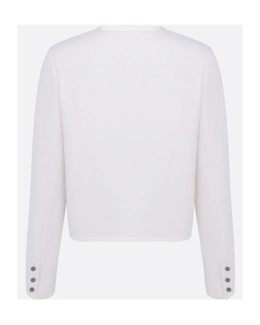Dior White Cropped Jacket