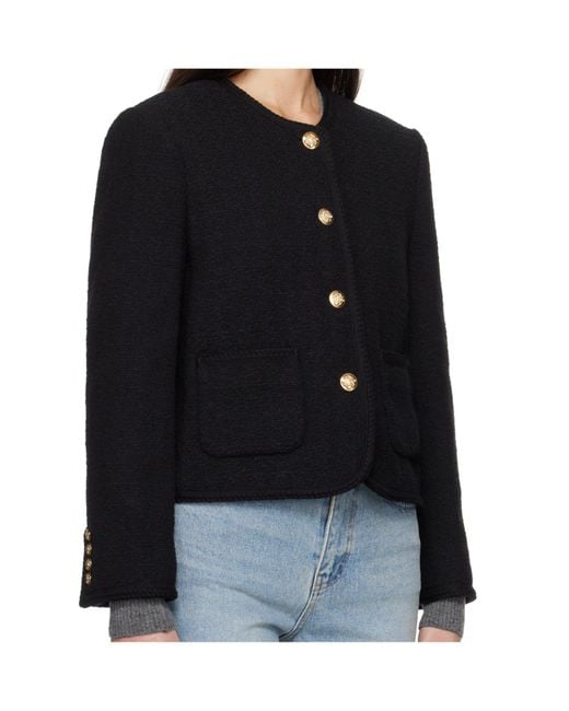 DUNST Black Boucle Tweed Blazer