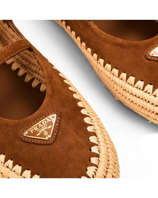 Prada Brown Soft Sole Ballet Flats