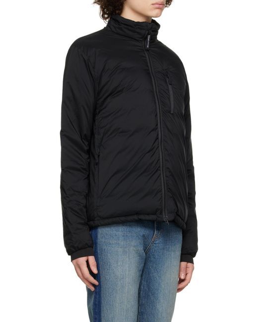 Canada Goose Black Lodge Zip-Up Down Jacket for men