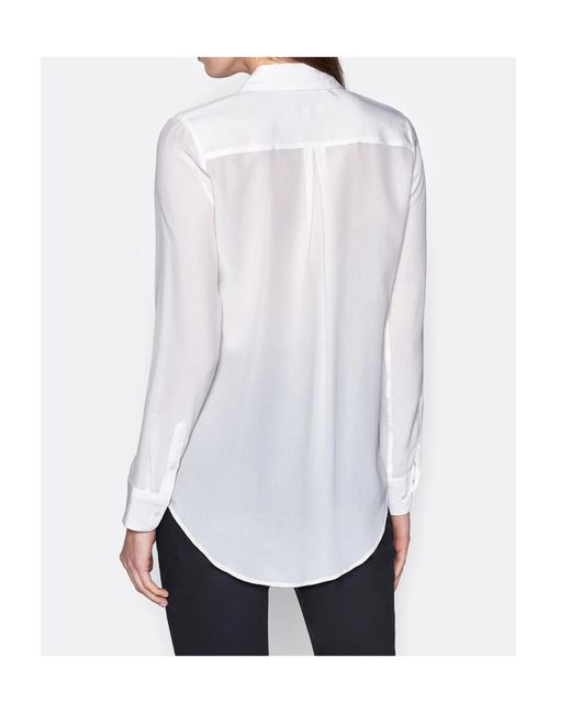 Equipment White Button-Up Long Sleeve Top
