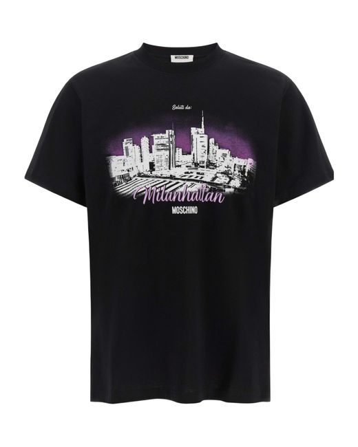 Moschino Black 'Milanhattan' T-Shirt for men