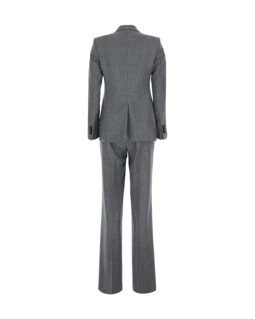 Tagliatore Gray Double-Breasted Suit And Trousers Two-Piece Set