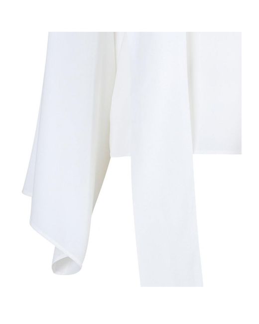 FEDERICA TOSI White Draped Asymmetric Blouse